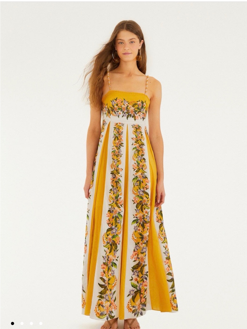 Nwt Farm Rio Maxi Dress With Spaghetti Straps